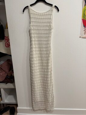 Pitaya Cream Crochet Maxi Dress